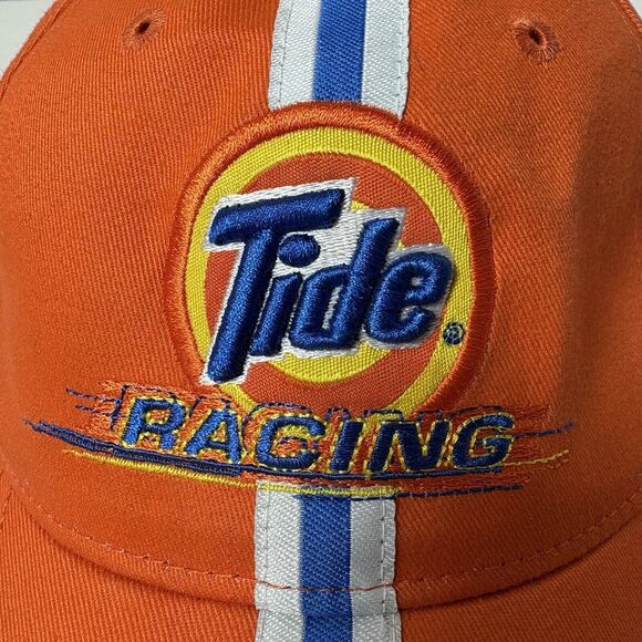 Tide Racing Hat Cap Embroidered Orange Downey Nascar Adult Adj Strapback Vintage - Picture 2 of 9